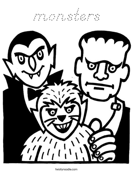 Frankensteins Coloring Page