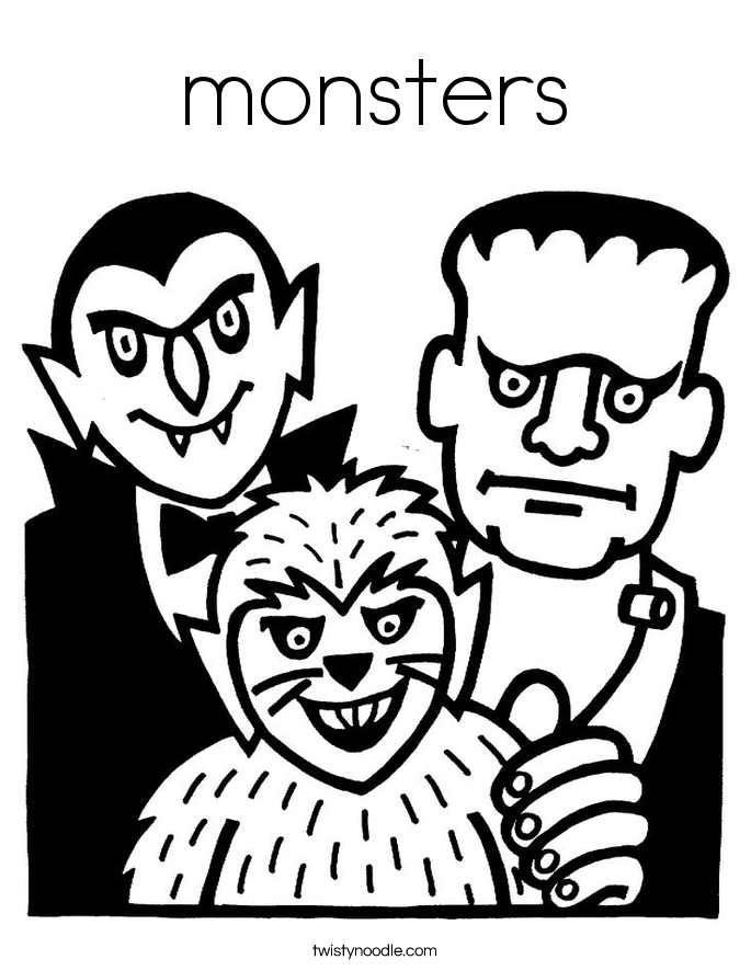 monsters Coloring Page