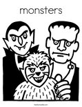 monsters Coloring Page
