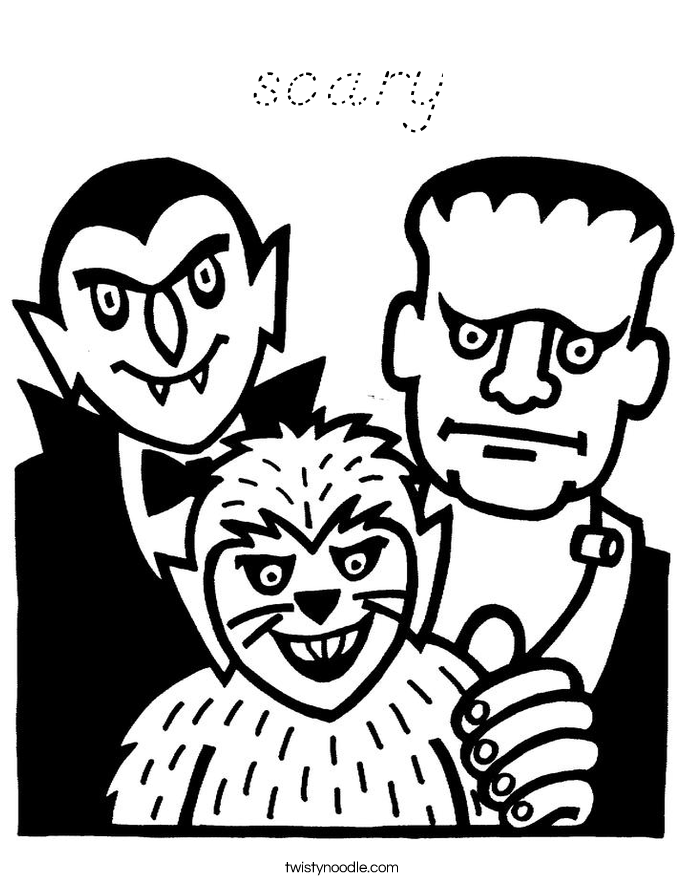 scary Coloring Page