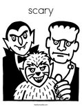 scary Coloring Page