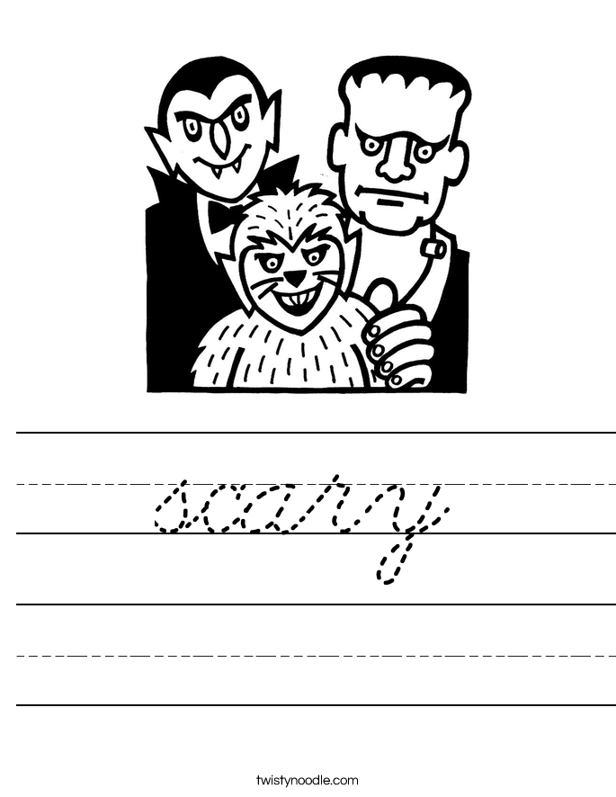 scary Worksheet