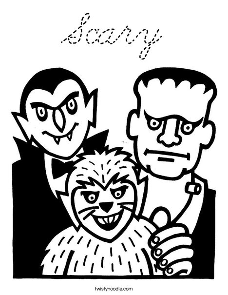 Frankensteins Coloring Page
