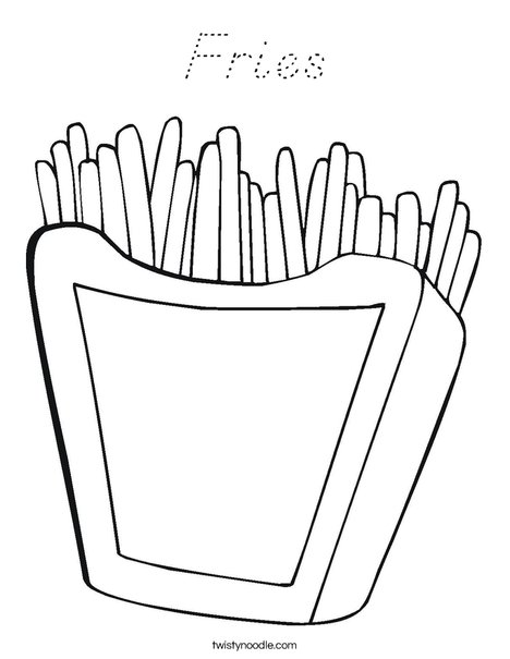 French Fries Coloring Page