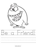 Be a Friend! Worksheet