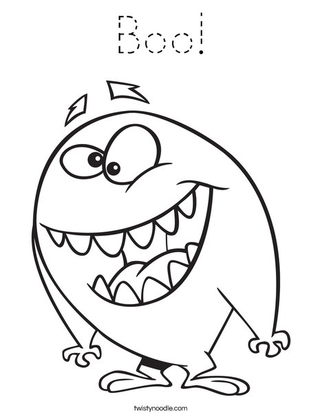 Friendly Monster Coloring Page