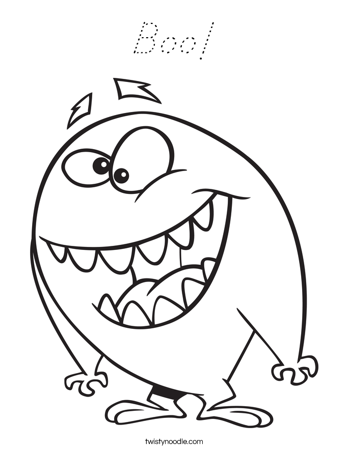 Boo! Coloring Page