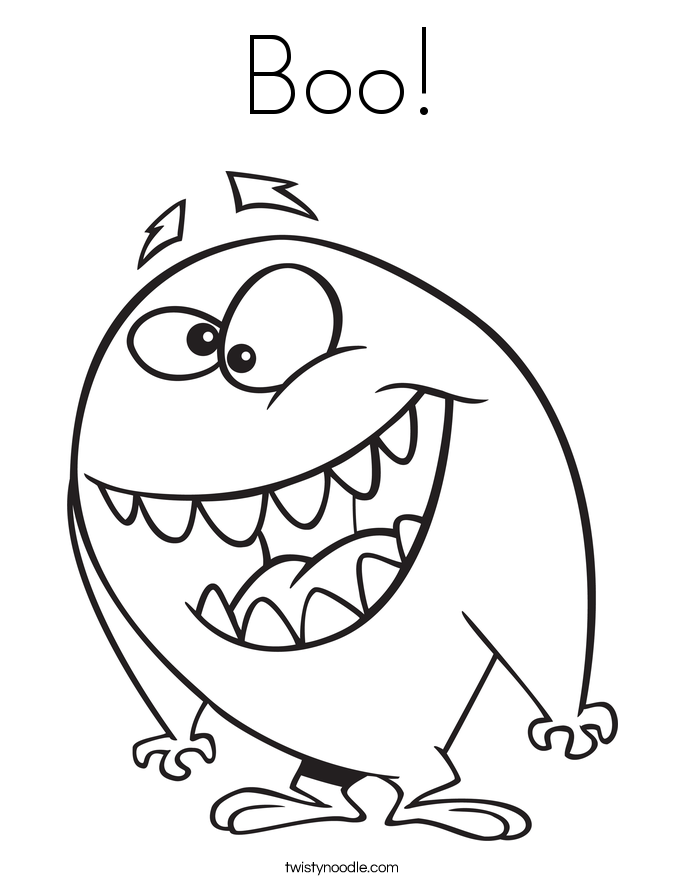 Boo! Coloring Page