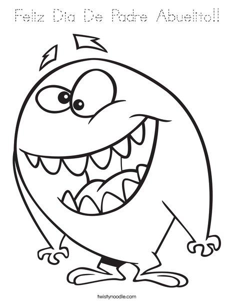 Friendly Monster Coloring Page