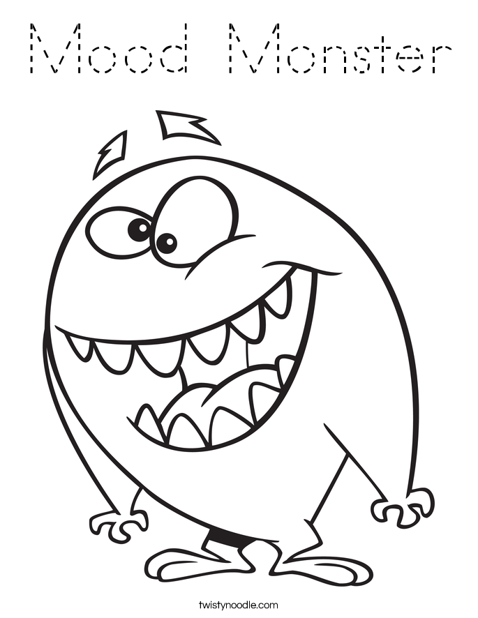 Mood Monster Coloring Page
