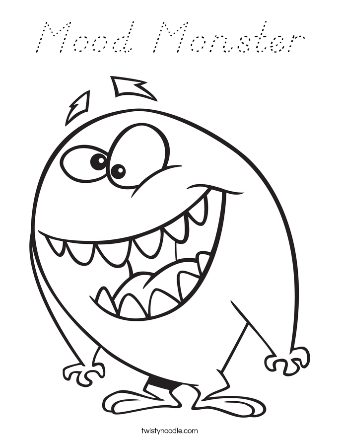 Mood Monster Coloring Page