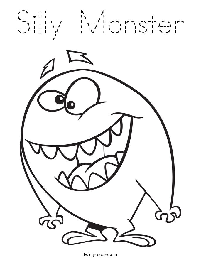 Silly Monster Coloring Page