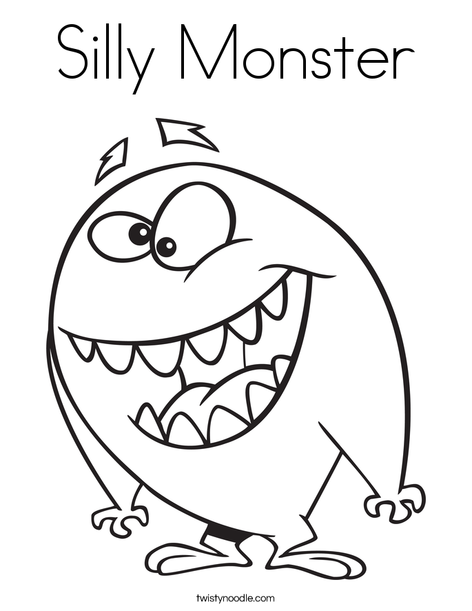 Silly Monster Coloring Page