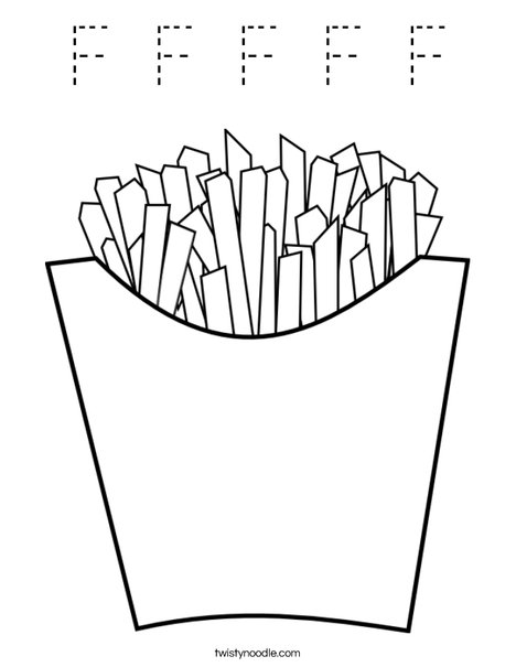 Fries Coloring Page