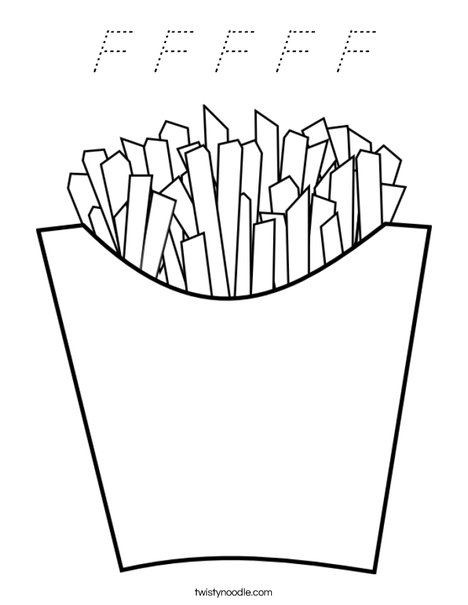 Fries Coloring Page