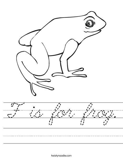 Frog Worksheet