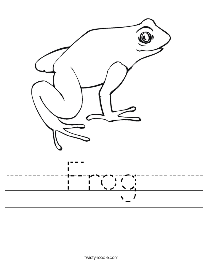 Frog Worksheet Twisty Noodle Frog Worksheet Twisty Noodle