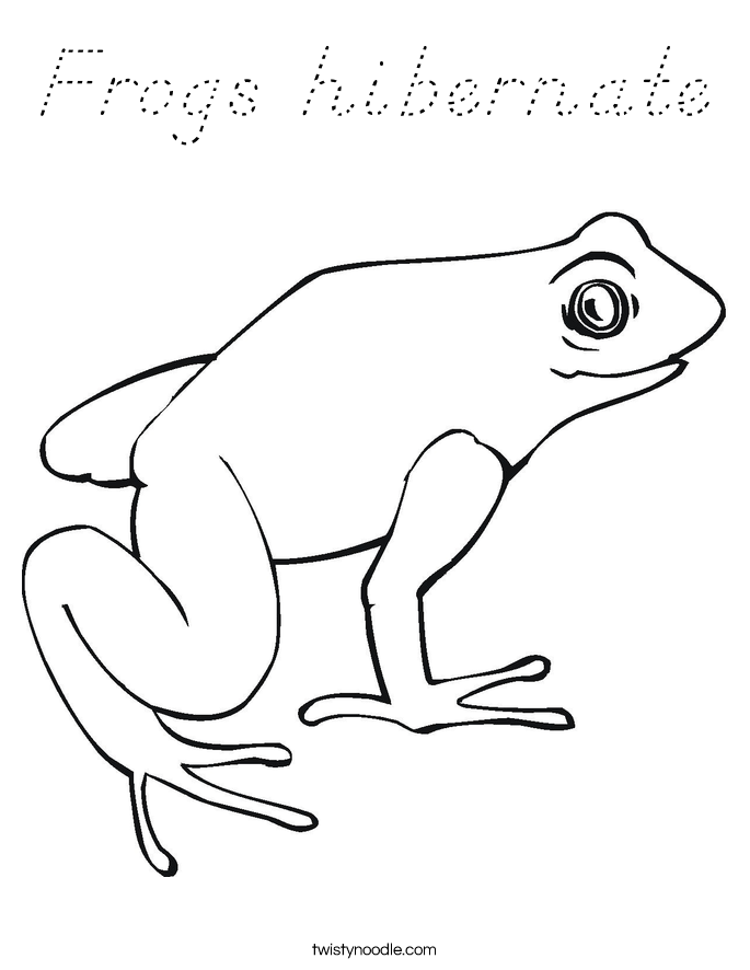 Frogs hibernate Coloring Page
