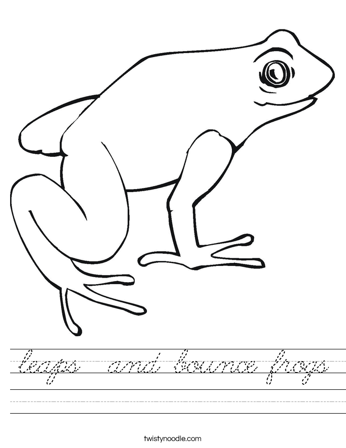 leaps  and bounce frogs Worksheet