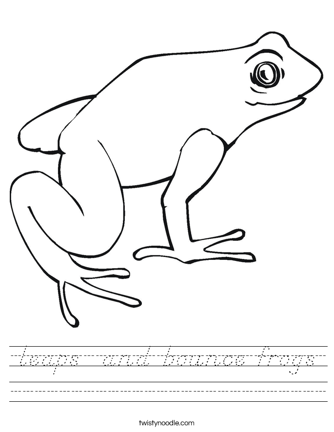 leaps  and bounce frogs Worksheet