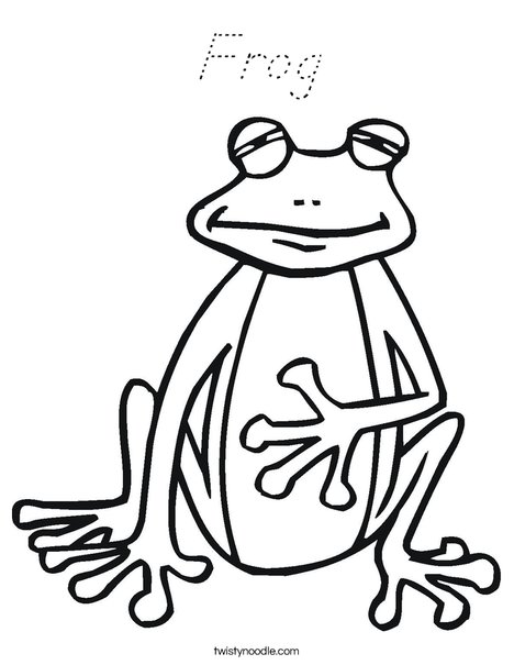 Silly Frog Coloring Page