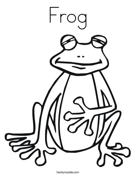 Silly Frog Coloring Page