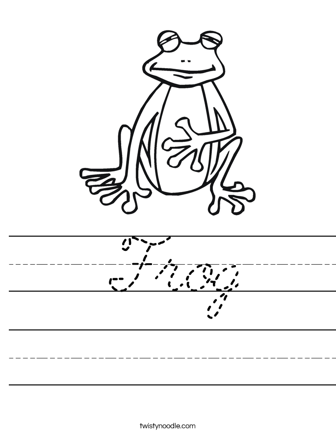 Frog Worksheet