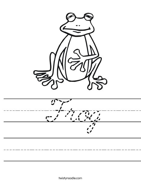 Silly Frog Worksheet