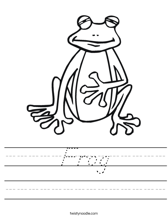 Frog Worksheet