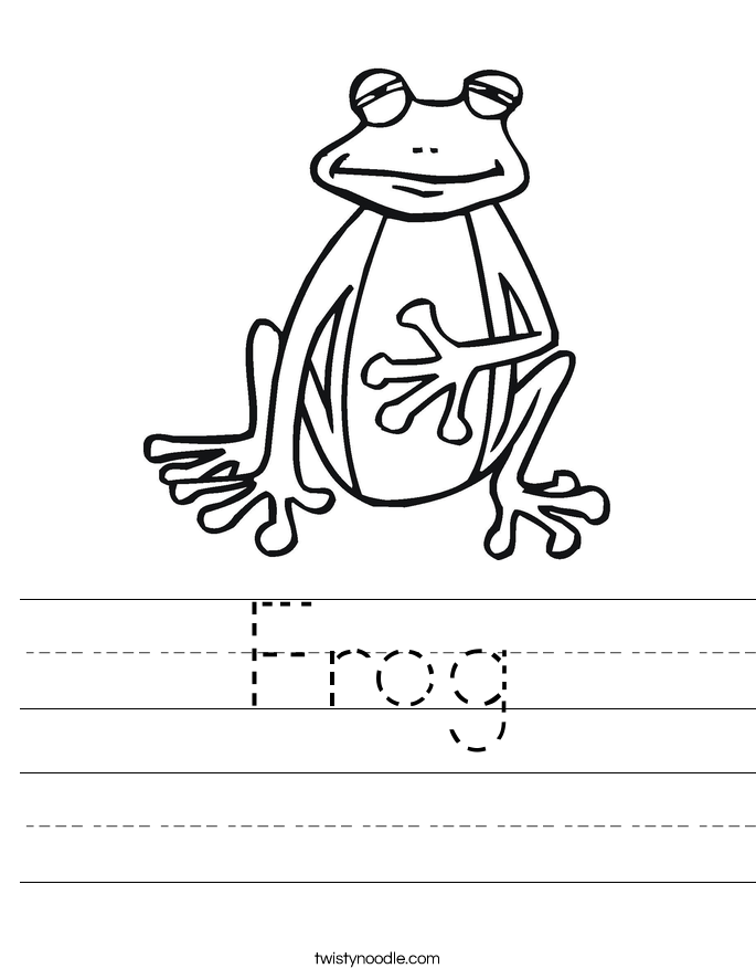 Frog Worksheet