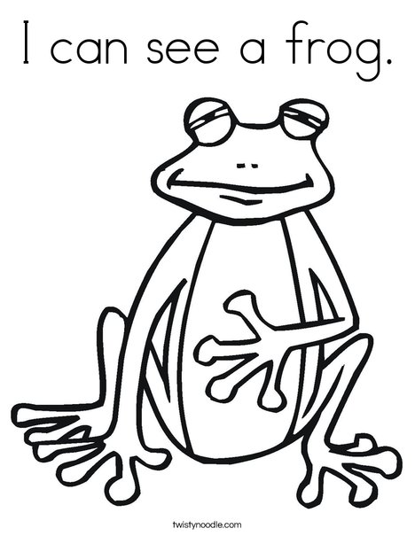 Silly Frog Coloring Page