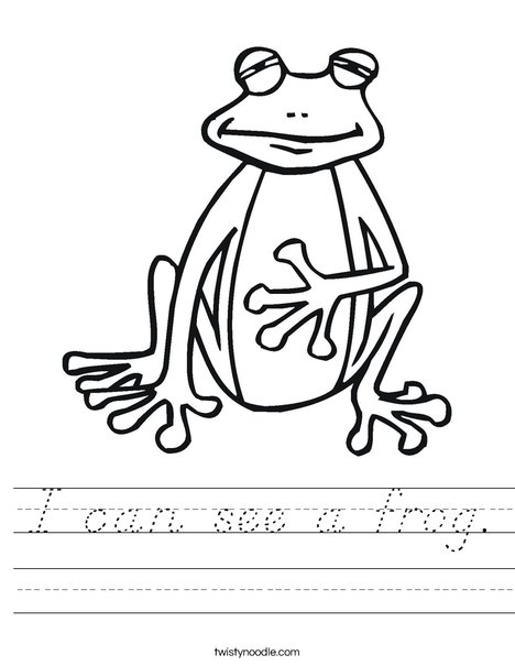 Silly Frog Worksheet