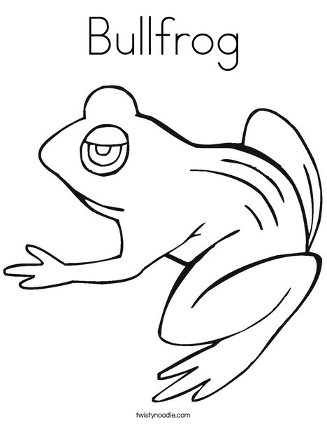 Bullfrog Coloring Page Twisty Noodle