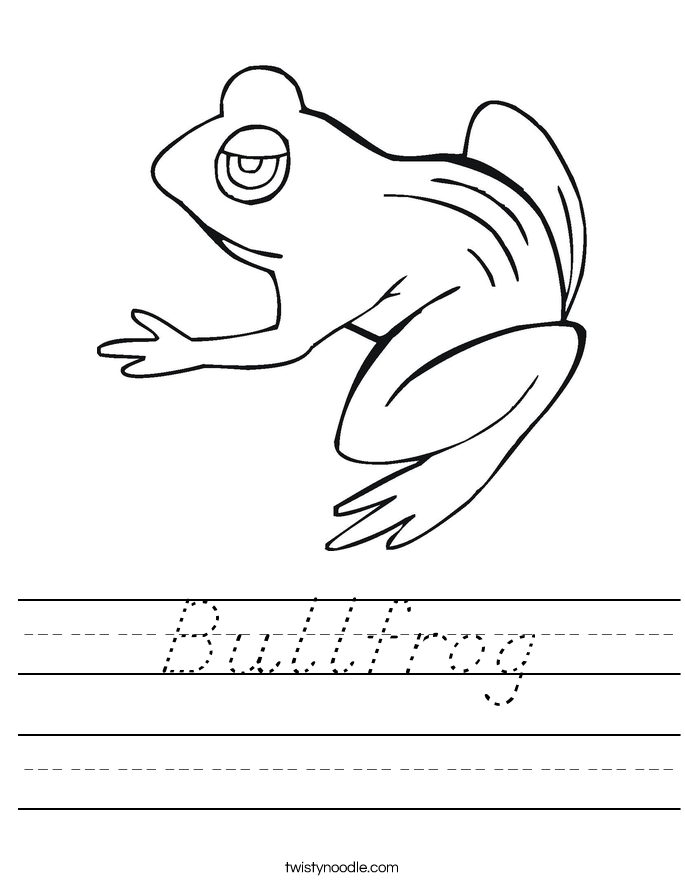 Bullfrog Worksheet