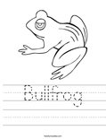 Bullfrog Worksheet