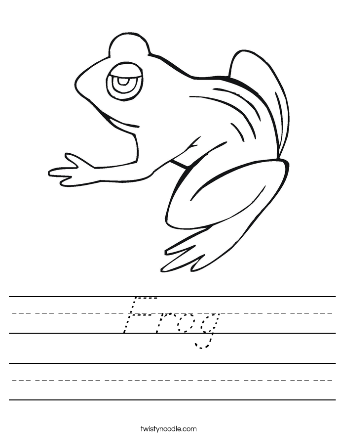 Frog Worksheet