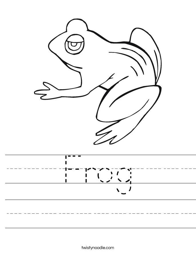 Frog Worksheet