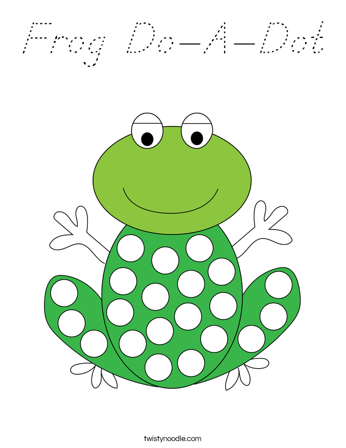 Frog Do-A-Dot Coloring Page