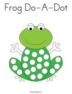 Frog Do-A-Dot Coloring Page