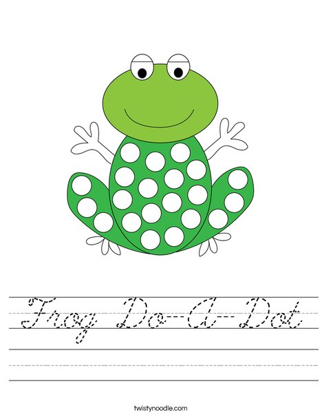 Frog Do-A-Dot Worksheet