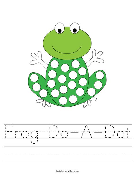 Frog Do-A-Dot Worksheet