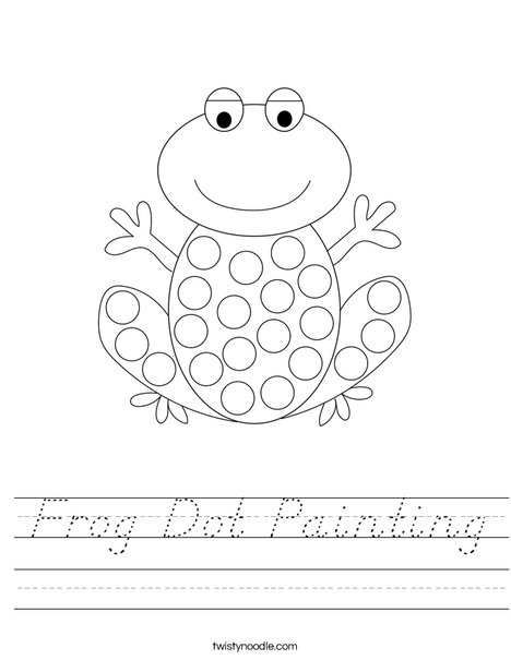 Frog Dot Painting Worksheet
