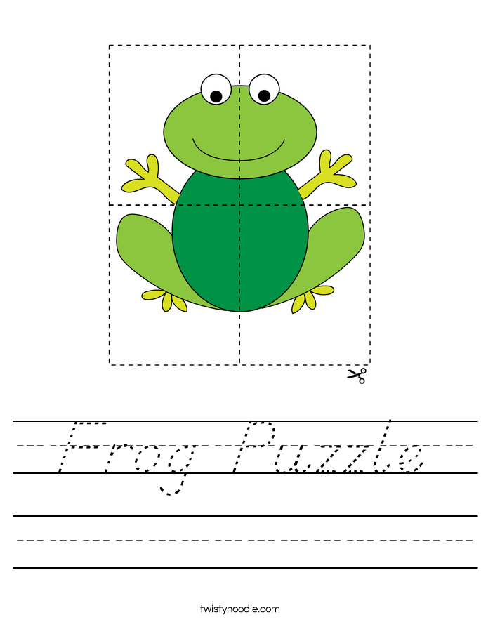 Frog Puzzle Worksheet