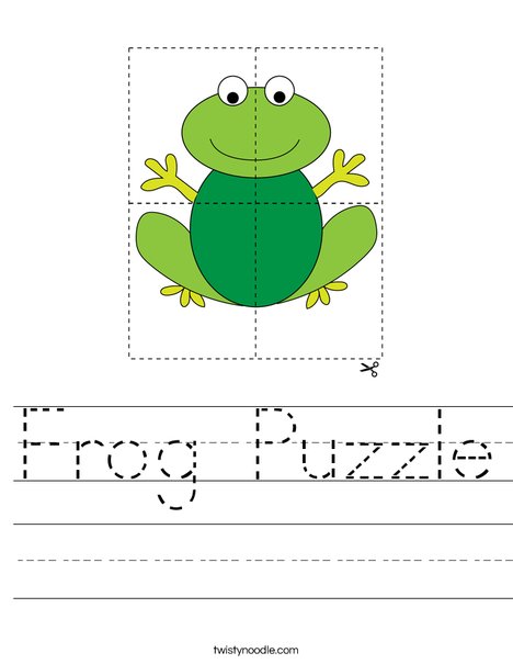 Frog Puzzle Worksheet