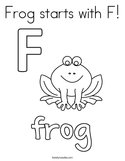 Frog starts with F Coloring Page