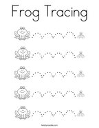Frog Tracing Coloring Page
