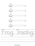 Frog Tracing Worksheet