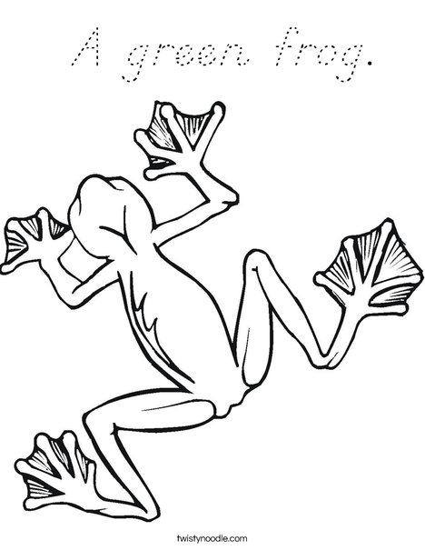 Tree Frog Coloring Page