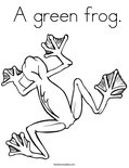  A green frog. Coloring Page