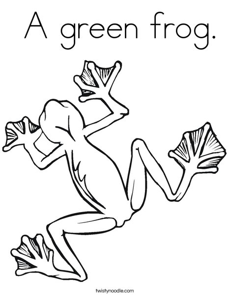 Tree Frog Coloring Page